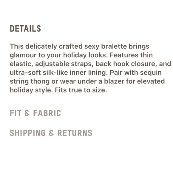 Skims Sequin Triangle Bralette - Picture 5 of 8